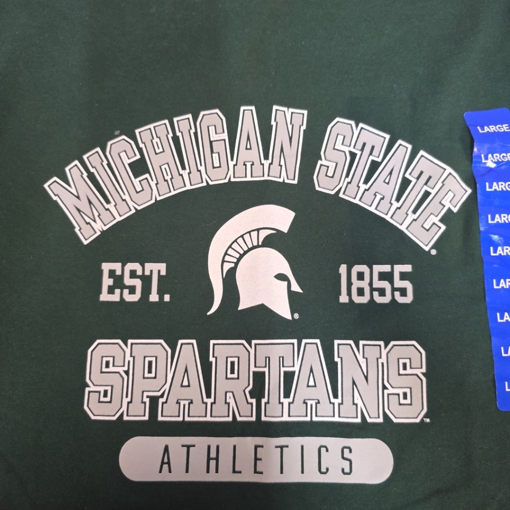 Michigan State Spartans Green T-Shirt Knights  Apparel Licensed Size Large